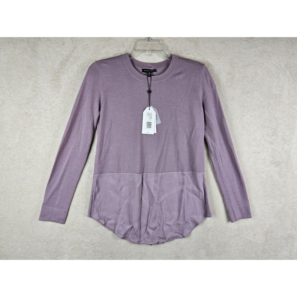 Universal Standard Women's Dalia Mixed Media Merino Wool Sweater Size 4XS (0/00)